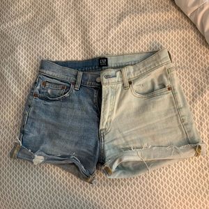 two toned jean shorts (revice denim look alike)